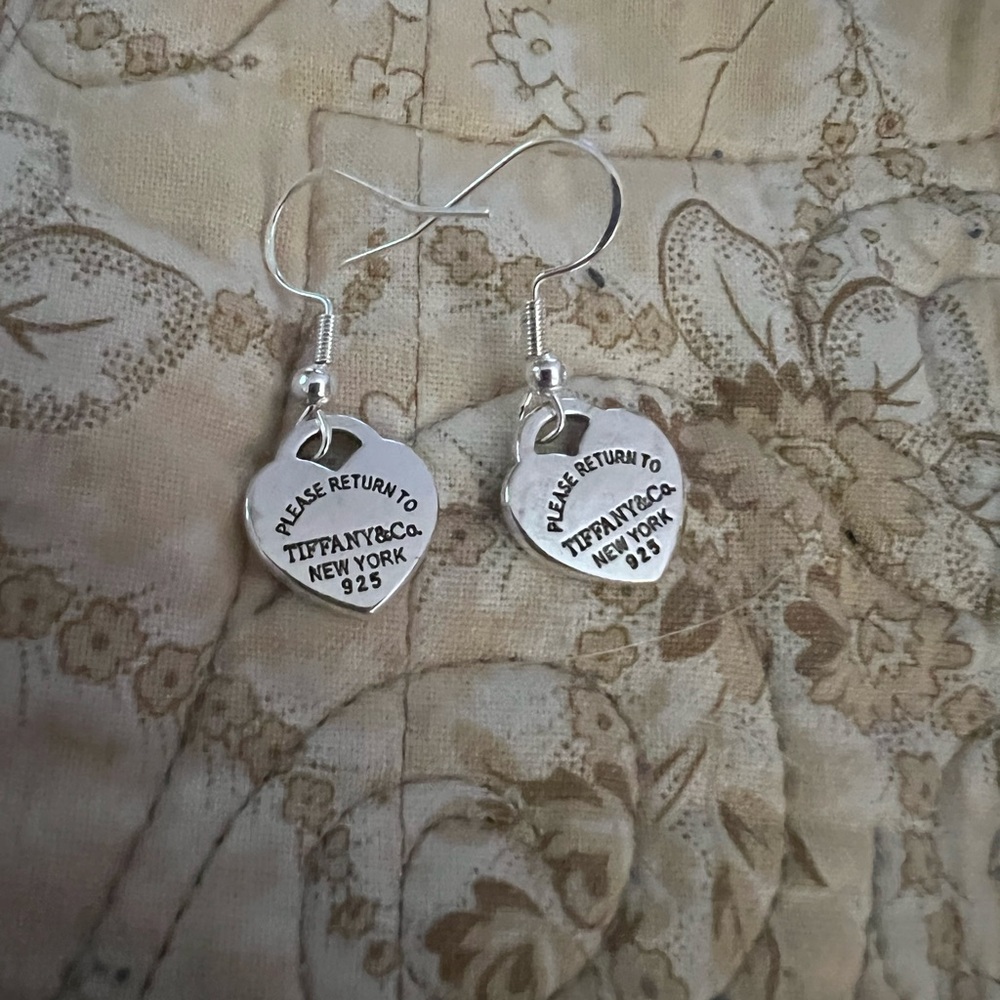 Earrings (homemade) stamped Tiffany & Co - Picture 7 of 9